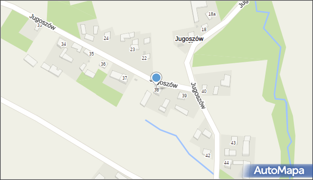 Jugoszów, Jugoszów, 38, mapa Jugoszów