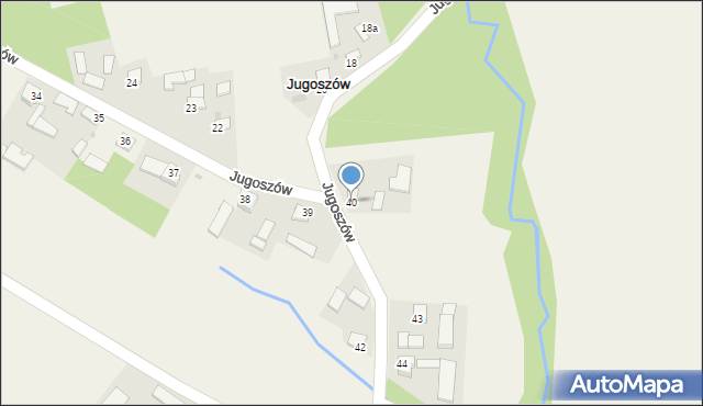 Jugoszów, Jugoszów, 40, mapa Jugoszów