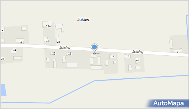 Juków, Juków, 20, mapa Juków