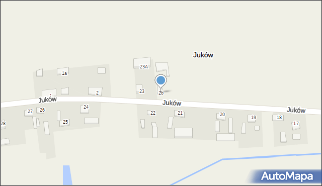 Juków, Juków, 2b, mapa Juków