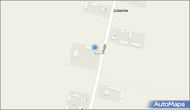 Julianów, Julianów, 7, mapa Julianów