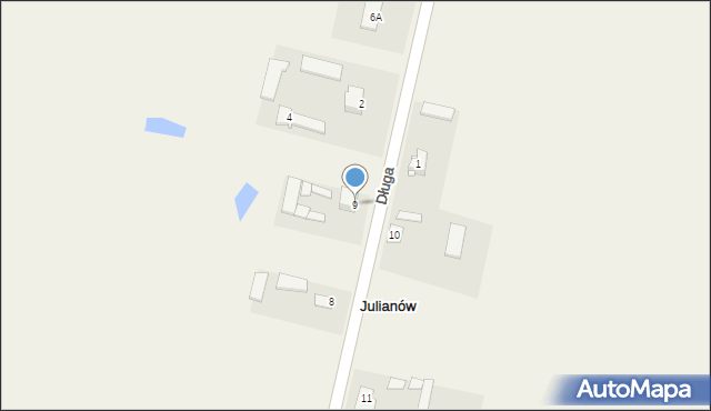 Julianów, Julianów, 9, mapa Julianów