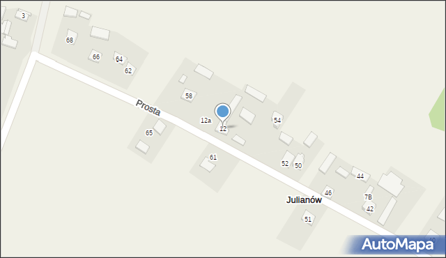 Julianów, Julianów, 12, mapa Julianów