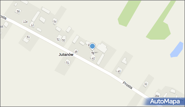 Julianów, Julianów, 7B, mapa Julianów