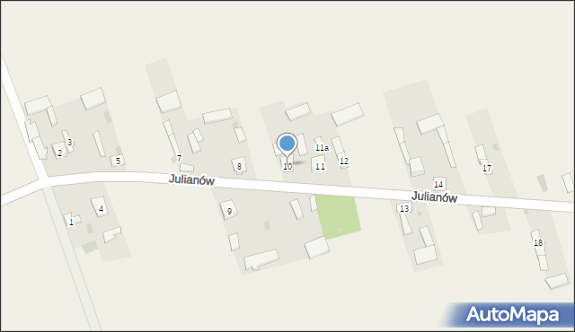 Julianów, Julianów, 10, mapa Julianów