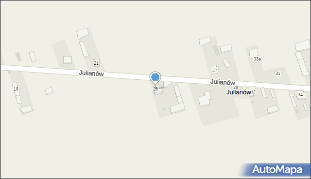 Julianów, Julianów, 26, mapa Julianów