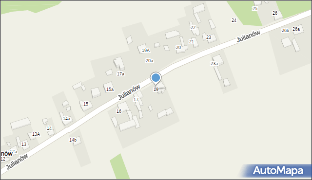 Julianów, Julianów, 19, mapa Julianów