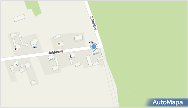 Julianów, Julianów, 30, mapa Julianów