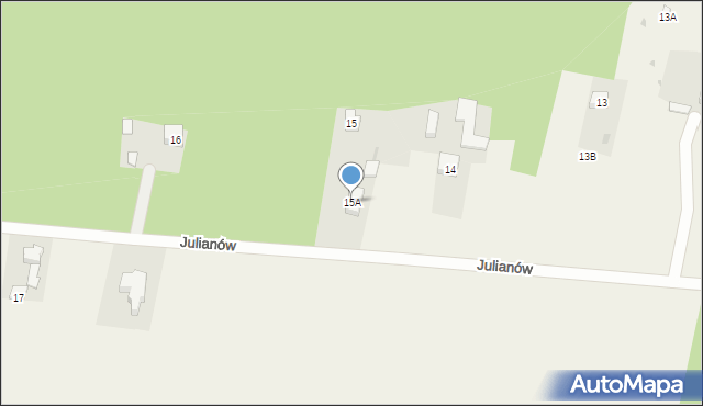 Julianów, Julianów, 15A, mapa Julianów