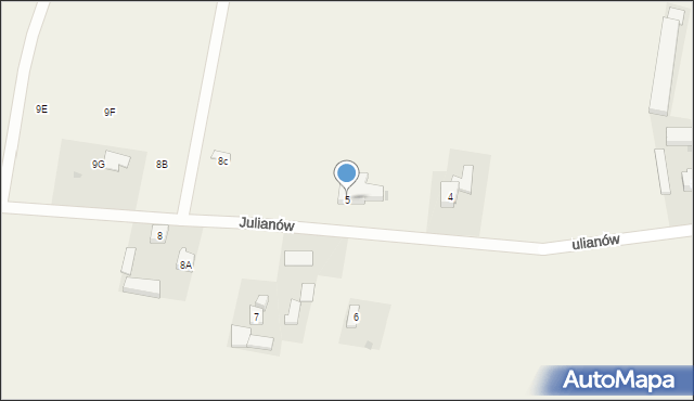 Julianów, Julianów, 5, mapa Julianów