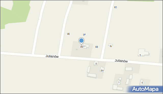 Julianów, Julianów, 9G, mapa Julianów