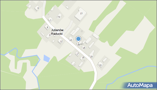 Julianów Raducki, Julianów Raducki, 15, mapa Julianów Raducki