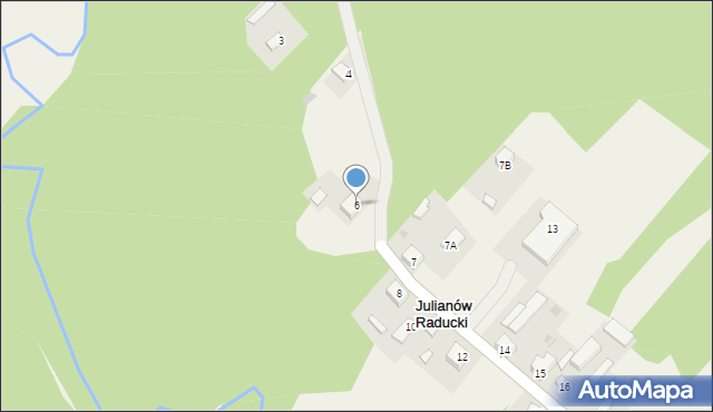 Julianów Raducki, Julianów Raducki, 6, mapa Julianów Raducki