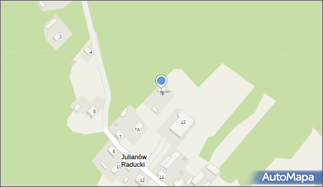 Julianów Raducki, Julianów Raducki, 7B, mapa Julianów Raducki