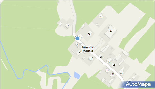 Julianów Raducki, Julianów Raducki, 8, mapa Julianów Raducki