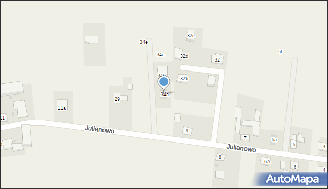 Julianowo, Julianowo, 34a, mapa Julianowo