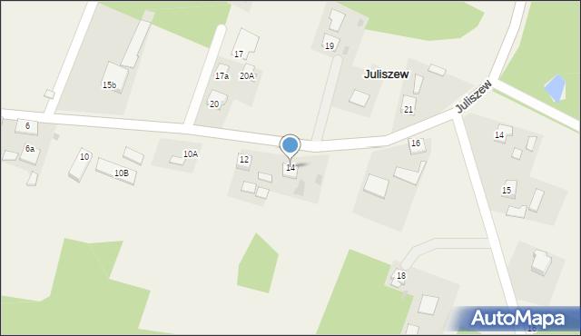 Juliszew, Juliszew, 14, mapa Juliszew