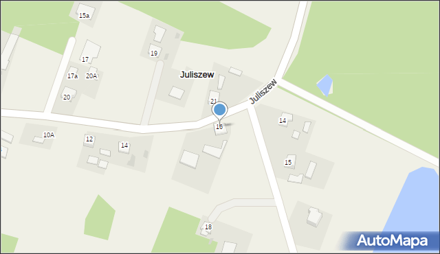 Juliszew, Juliszew, 16, mapa Juliszew
