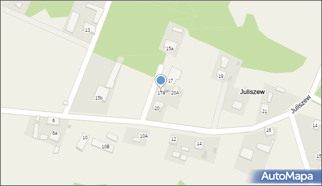 Juliszew, Juliszew, 17a, mapa Juliszew