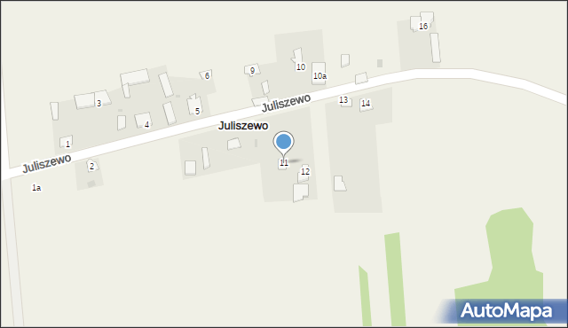 Juliszewo, Juliszewo, 11, mapa Juliszewo