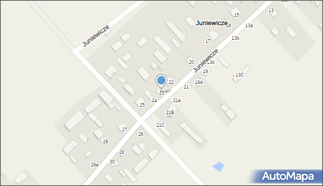 Juniewicze, Juniewicze, 23, mapa Juniewicze