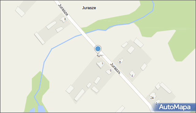 Jurasze, Jurasze, 7A, mapa Jurasze