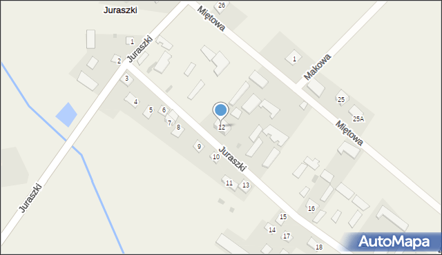 Juraszki, Juraszki, 12, mapa Juraszki