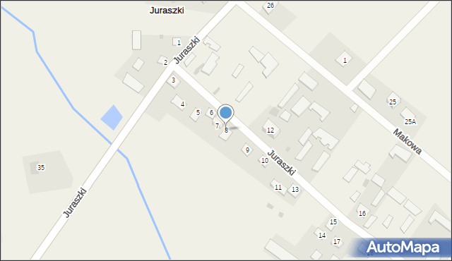 Juraszki, Juraszki, 8, mapa Juraszki