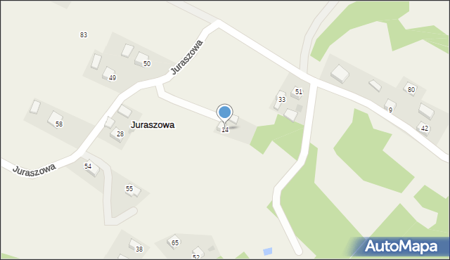 Juraszowa, Juraszowa, 14, mapa Juraszowa