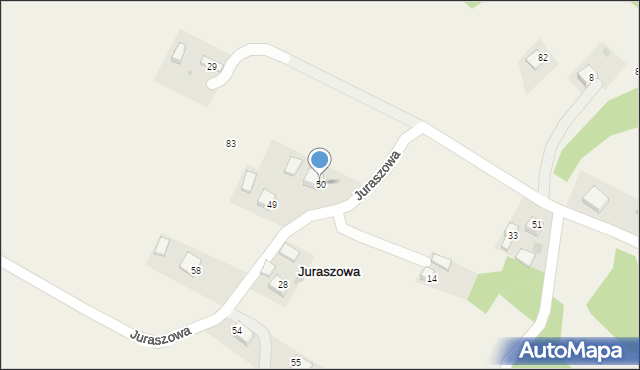 Juraszowa, Juraszowa, 50, mapa Juraszowa