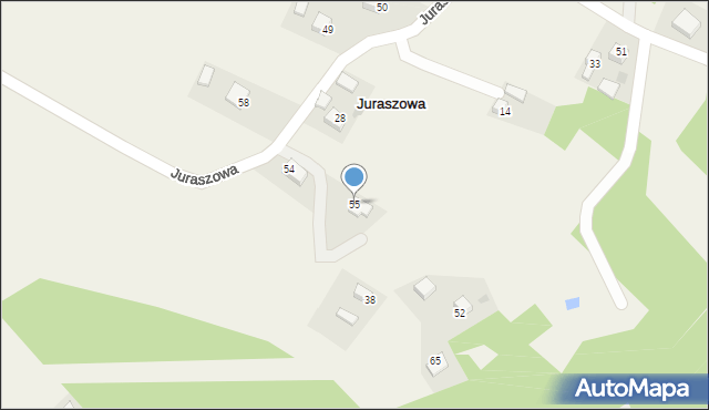 Juraszowa, Juraszowa, 55, mapa Juraszowa