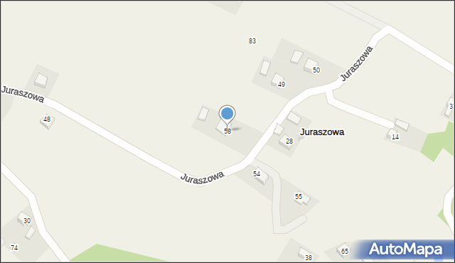 Juraszowa, Juraszowa, 58, mapa Juraszowa