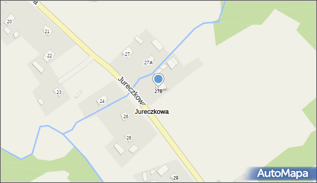 Jureczkowa, Jureczkowa, 27B, mapa Jureczkowa