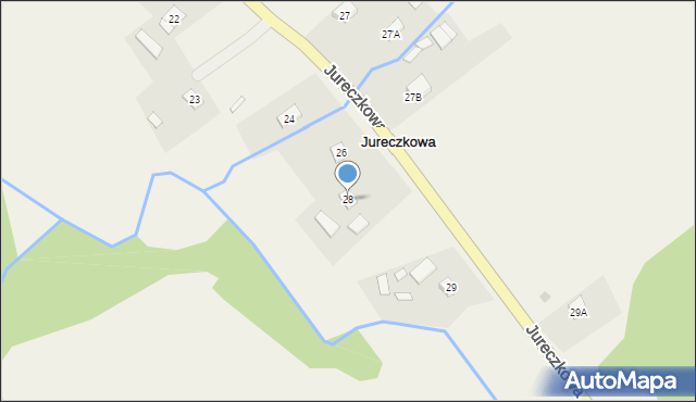 Jureczkowa, Jureczkowa, 28, mapa Jureczkowa