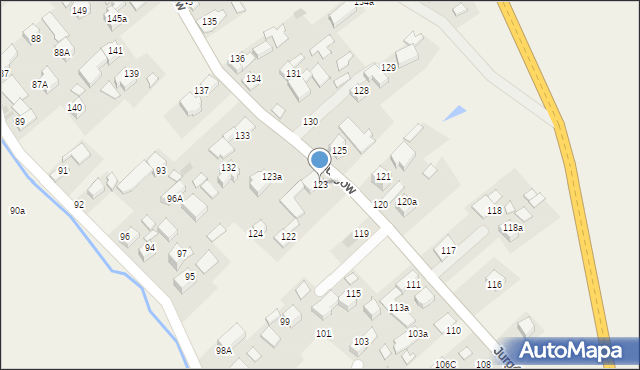 Jurgów, Jurgów, 123, mapa Jurgów