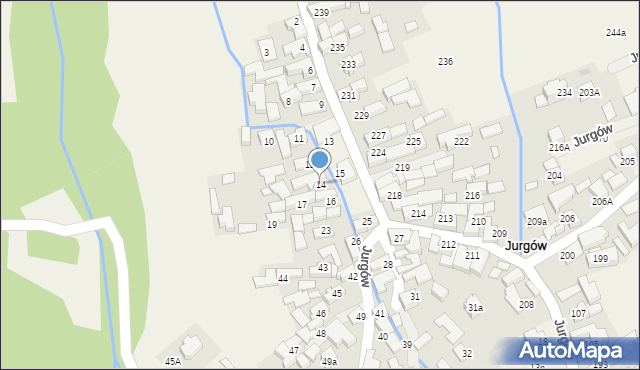 Jurgów, Jurgów, 14, mapa Jurgów