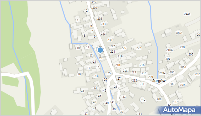 Jurgów, Jurgów, 15, mapa Jurgów