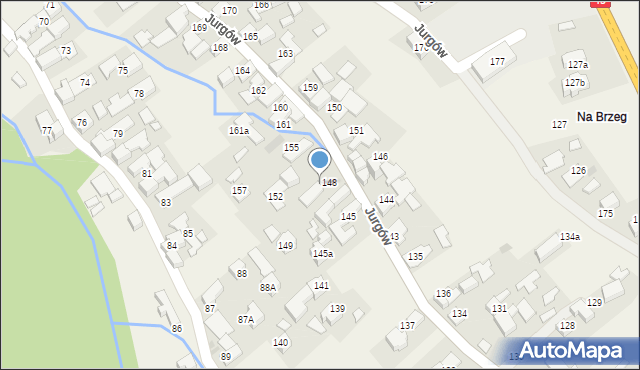 Jurgów, Jurgów, 152A, mapa Jurgów