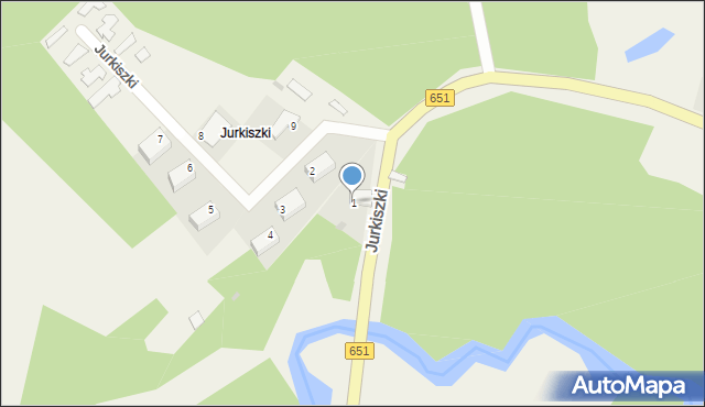 Jurkiszki, Jurkiszki, 1, mapa Jurkiszki