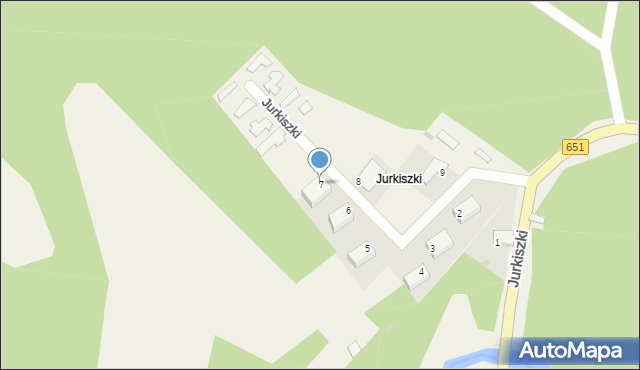 Jurkiszki, Jurkiszki, 7, mapa Jurkiszki