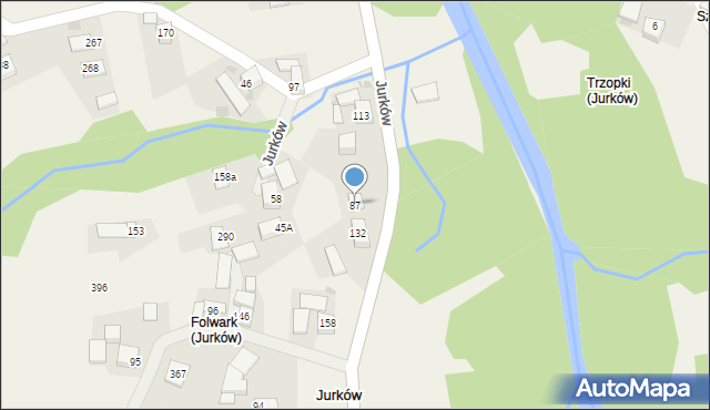 Jurków, Jurków, 87, mapa Jurków