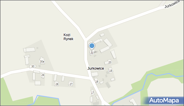 Jurkowice, Jurkowice, 21, mapa Jurkowice