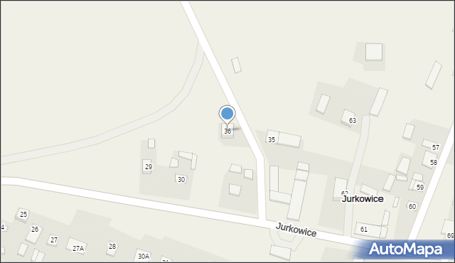 Jurkowice, Jurkowice, 36, mapa Jurkowice