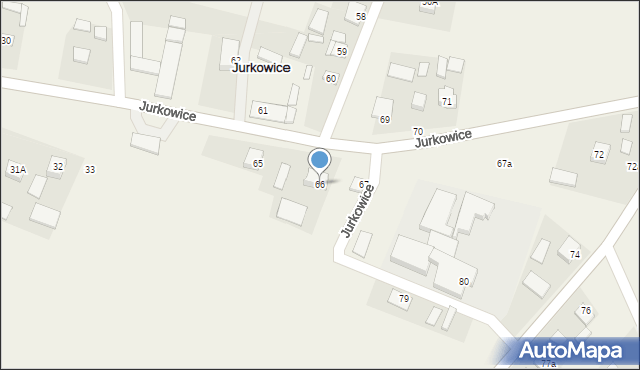 Jurkowice, Jurkowice, 66, mapa Jurkowice