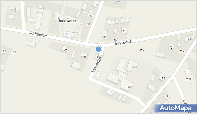 Jurkowice, Jurkowice, 67, mapa Jurkowice