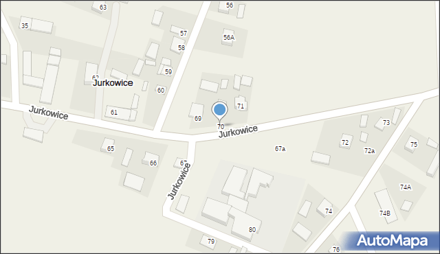 Jurkowice, Jurkowice, 70, mapa Jurkowice