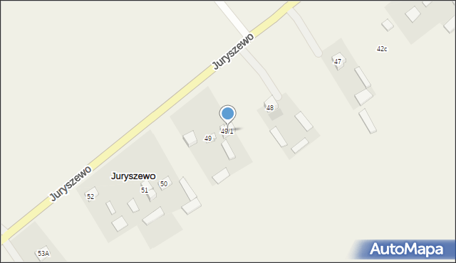 Juryszewo, Juryszewo, 49/1, mapa Juryszewo
