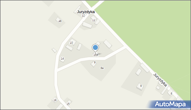 Juryzdyka, Juryzdyka, 10A, mapa Juryzdyka