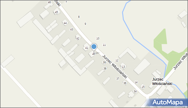 Jurzec Włościański, Jurzec Włościański, 40, mapa Jurzec Włościański