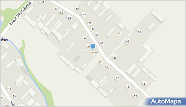 Jurzec Włościański, Jurzec Włościański, 81, mapa Jurzec Włościański